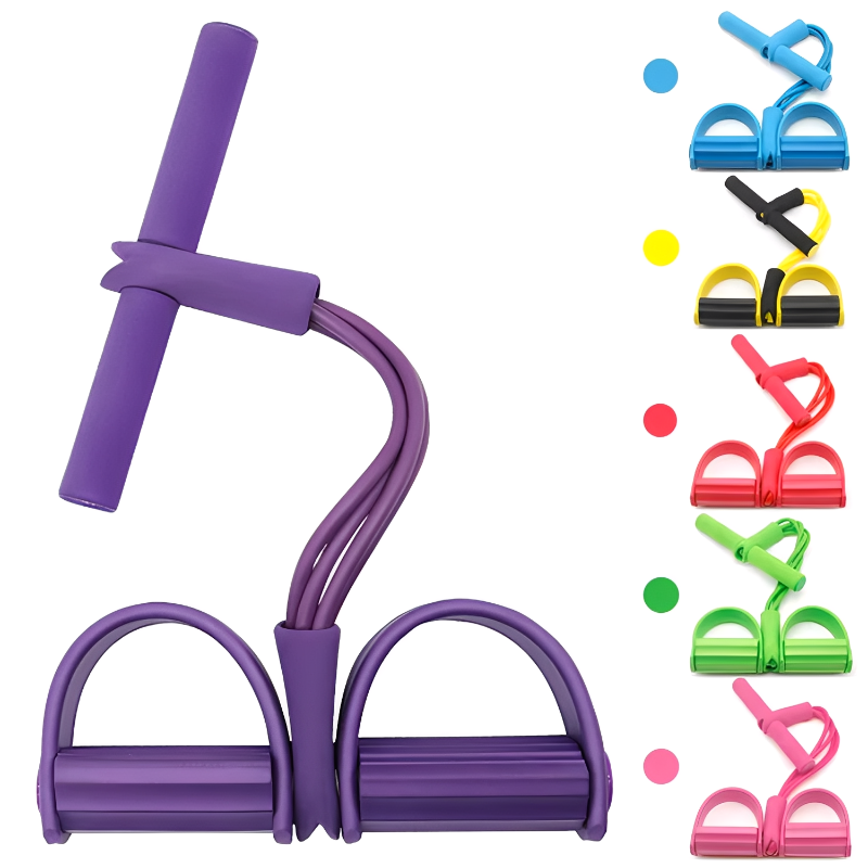 Yoga Fitness Stretching Strap - อุปกรณ์ออกกำลังกายอเนกประสงค์สำหรับใช้ในบ้าน O Four-Tube Pedal Tensgklner พร้อมสายยางยืดสำหรับโยคะและเสริมสร้างกล้ามเนื้อหน้าท้อง