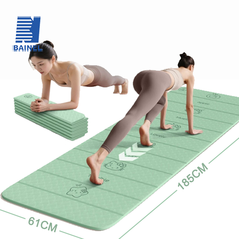 Yoga Fitness Holiday - เสื่อโยคะพับได้ TPE เสื่อออกกำลังกาย เสื่อเต้นรำ พกพาสะดวก หนาขึ้น