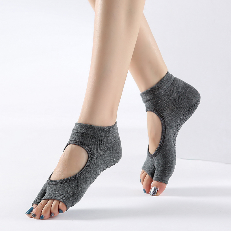 ถุงเท้าโยคะแบบเปิดส้นเท้าสำหรั - Yoga Fitness Dance บทวิจารณ์และราคา