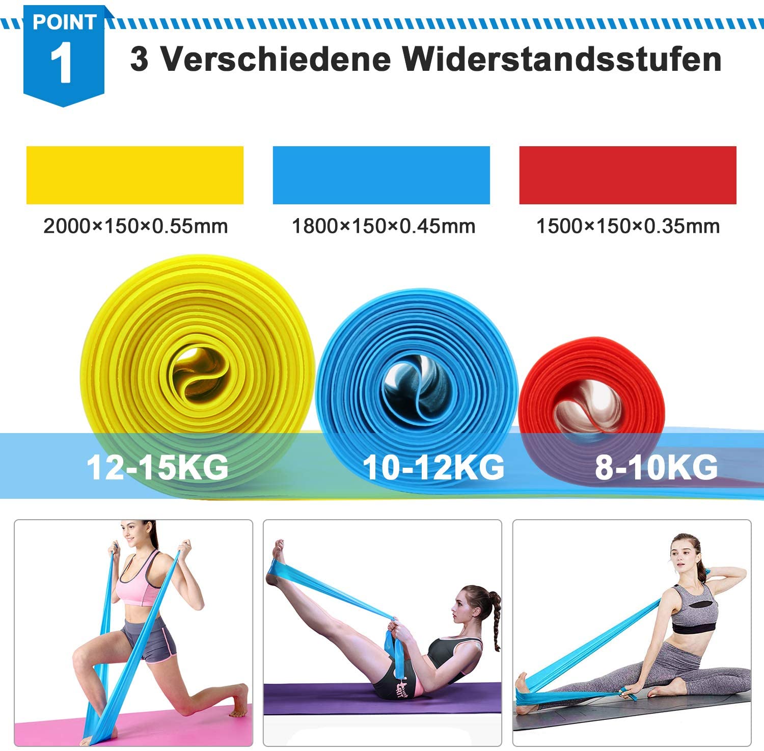 วงออกกําลังกายยืดหยุ่น 3 ชิ้นว - Yoga Fitness Stretching Strap บทวิจารณ์และราคา