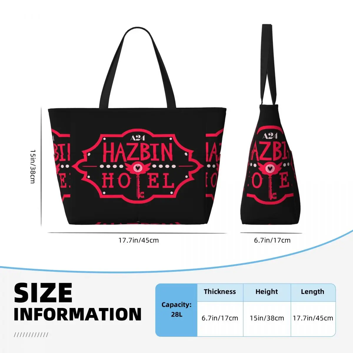 กระเป๋าผ้าใบขนาดใหญ่ Hazbin Ho - Yoga Fitness Hotel บทวิจารณ์และราคา