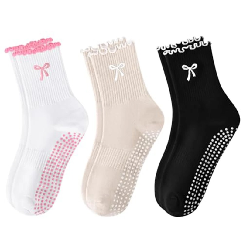 ถุงเท้าโยคะมืออาชีพ สายรัดผ้าฝ - Yoga Fitness Dance บทวิจารณ์และราคา