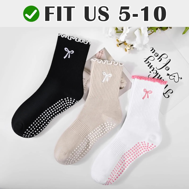 ถุงเท้าโยคะมืออาชีพ สายรัดผ้าฝ - Yoga Fitness Dance บทวิจารณ์และราคา