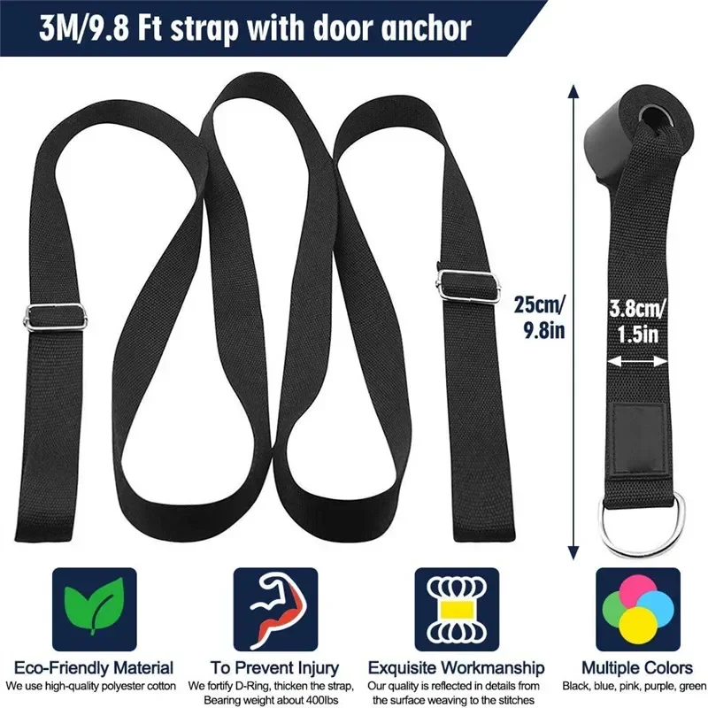 สายยืดหยุ่นสำหรับออกกำลังกาย 3 - Yoga Fitness Stretching Strap บทวิจารณ์และราคา