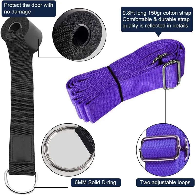 สายยืดหยุ่นสำหรับออกกำลังกาย 3 - Yoga Fitness Stretching Strap บทวิจารณ์และราคา