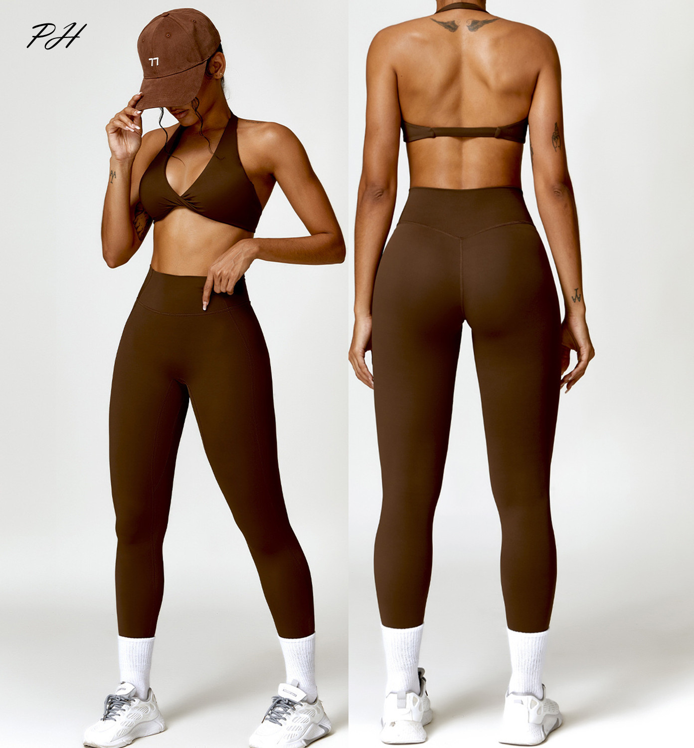 ชุดออกกำลังกาย2ชิ้นลายนู้ดสำหร - Yoga Fitness Zumba บทวิจารณ์และราคา