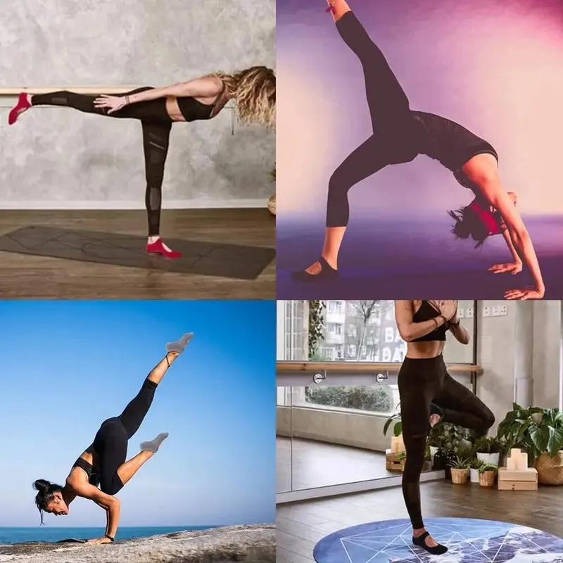 ถุงเท้าโยคะแบบไม่มีส้นกันลื่น  - Yoga Fitness Dance บทวิจารณ์และราคา