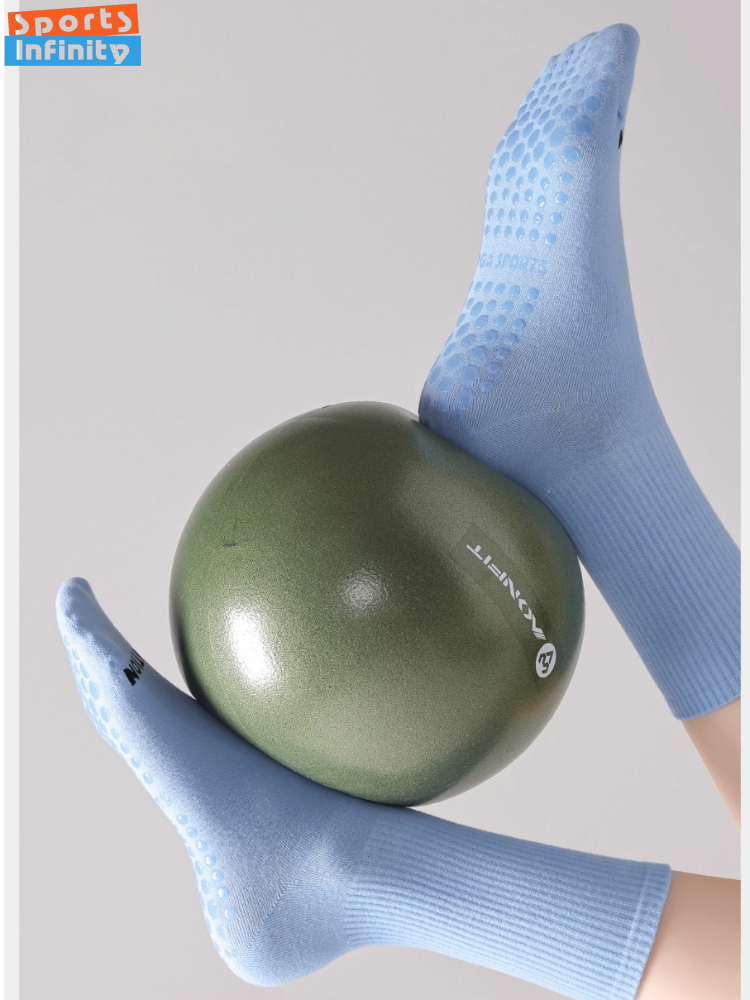ถุงเท้าโยคะสีพื้นกันลื่นสำหรับ - Yoga Fitness Dance บทวิจารณ์และราคา