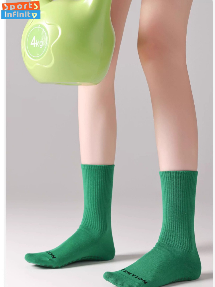 ถุงเท้าโยคะสีพื้นกันลื่นสำหรับ - Yoga Fitness Dance บทวิจารณ์และราคา