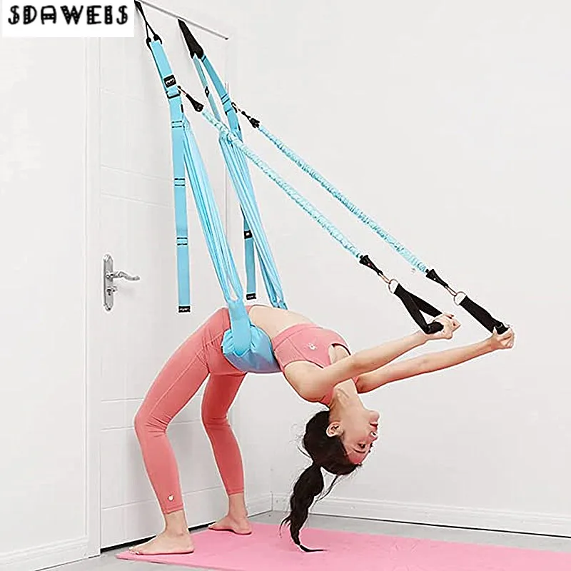 ปรับ Aerial โยคะยืดหยุ่นยืดประ - Yoga Fitness Stretching Strap บทวิจารณ์และราคา